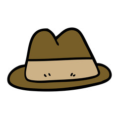 cartoon doodle old style hat