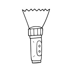 line drawing cartoon electric torch