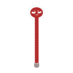 flat color style cartoon thermometer