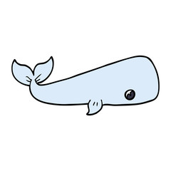 cartoon doodle sea whale
