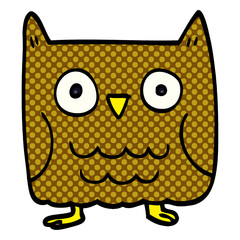 funny cartoon doodle owl