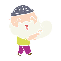 happy bearded man grabbing