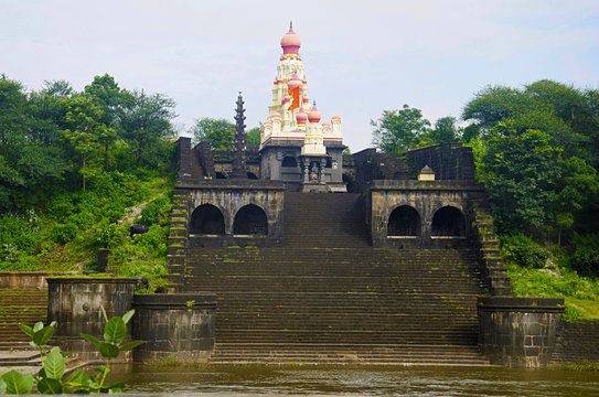 View Of A Temple, Mahuli Sangam, Satara, Maharashtra