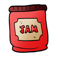 cartoon doodle jam pot