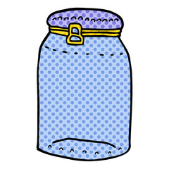 cartoon doodle glass jar
