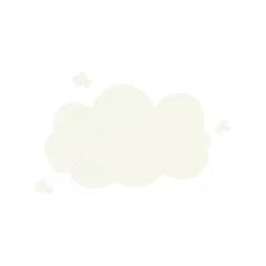 Selbstklebende Fototapeten flat color style cartoon cloud © lineartestpilot