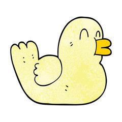 cartoon doodle happy duck