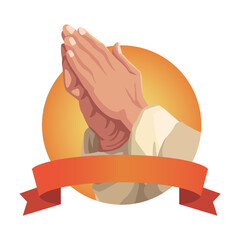 Hands praying sign