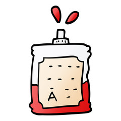 cartoon doodle blood bags