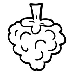 line drawing cartoon raspberry