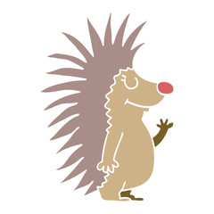 cartoon doodle spiky hedgehog