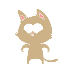 flat color style cartoon cat