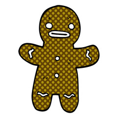 cartoon doodle gingerbread man