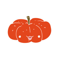 flat color style cartoon pumpkin