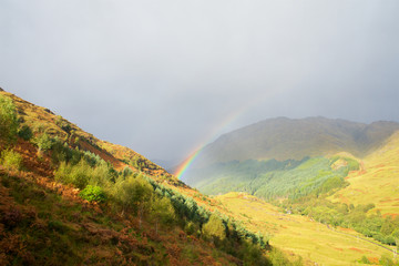 Rainbow in Scottish Highlands
