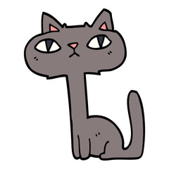 cartoon doodle funny cat