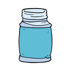 cartoon doodle glass jar