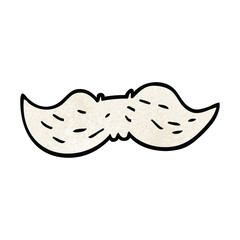 cartoon doodle mans mustache