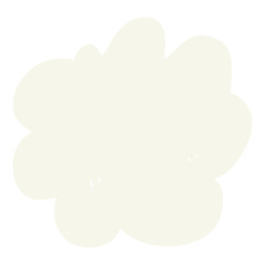 flat color illustration of a cartoon decorative cloud element