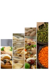 Legumes Natural Raw Mix Food Collage