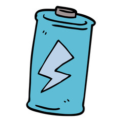 cartoon doodle battery