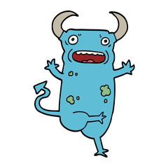 cartoon doodle demon