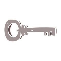 cartoon doodle metal key