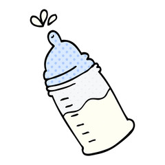 cartoon doodle baby bottle