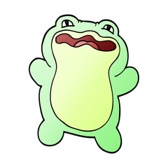 cartoon doodle frog
