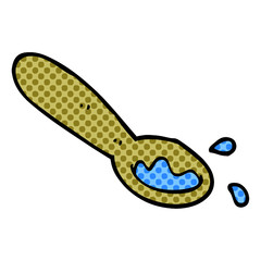 cartoon doodle ladle of food