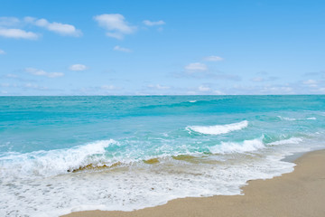 Seascape. Blue sky and white cloud,relax time