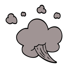 cartoon doodle whooshing cloud