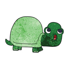 cartoon doodle shocked turtle