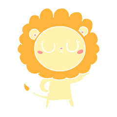 flat color style cartoon lion