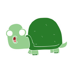 cartoon doodle shocked turtle