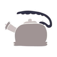 cartoon doodle whistling kettle