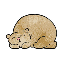 cartoon doodle content bear sleeping