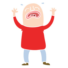 cartoon doodle crying man