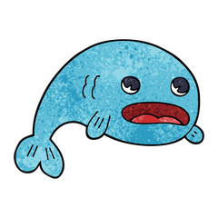cartoon doodle of a fish