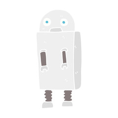 flat color illustration of a cartoon robot