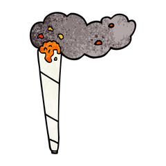 cartoon doodle marijuana joint