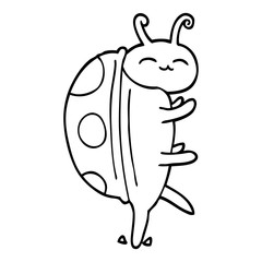 line drawing cartoon cute bug