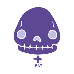 cartoon doodle halloween skull