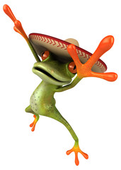 Fototapeta premium Fun frog - 3D Illustration