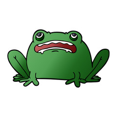 cartoon doodle frog
