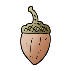 cartoon doodle acorn