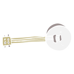 cartoon doodle banjo