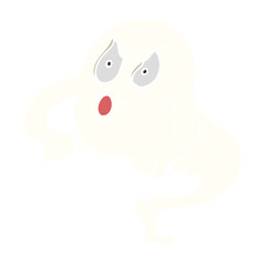 cartoon doodle angry ghost