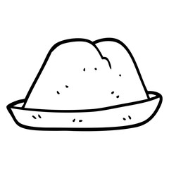 line drawing cartoon hat