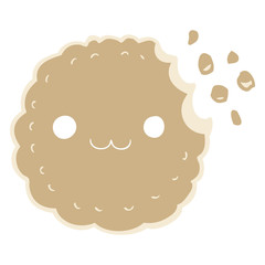 flat color style cartoon biscuit